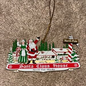 North Pole Alaska Santa House Chemart Ornament!